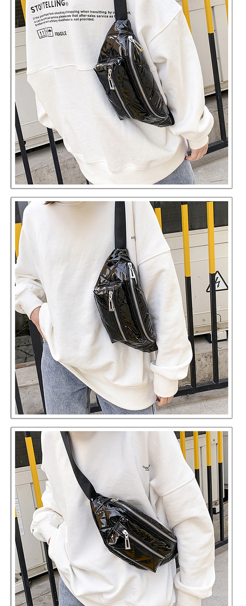 Fashion Black Space Cotton Chest Bag,Shoulder bags