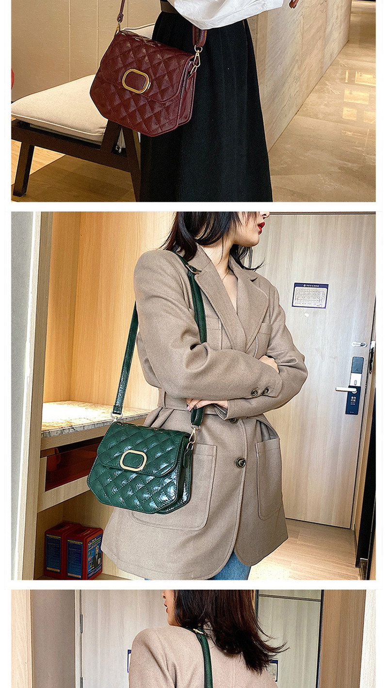Fashion Green Lingge Single Shoulder Messenger Bag,Shoulder bags