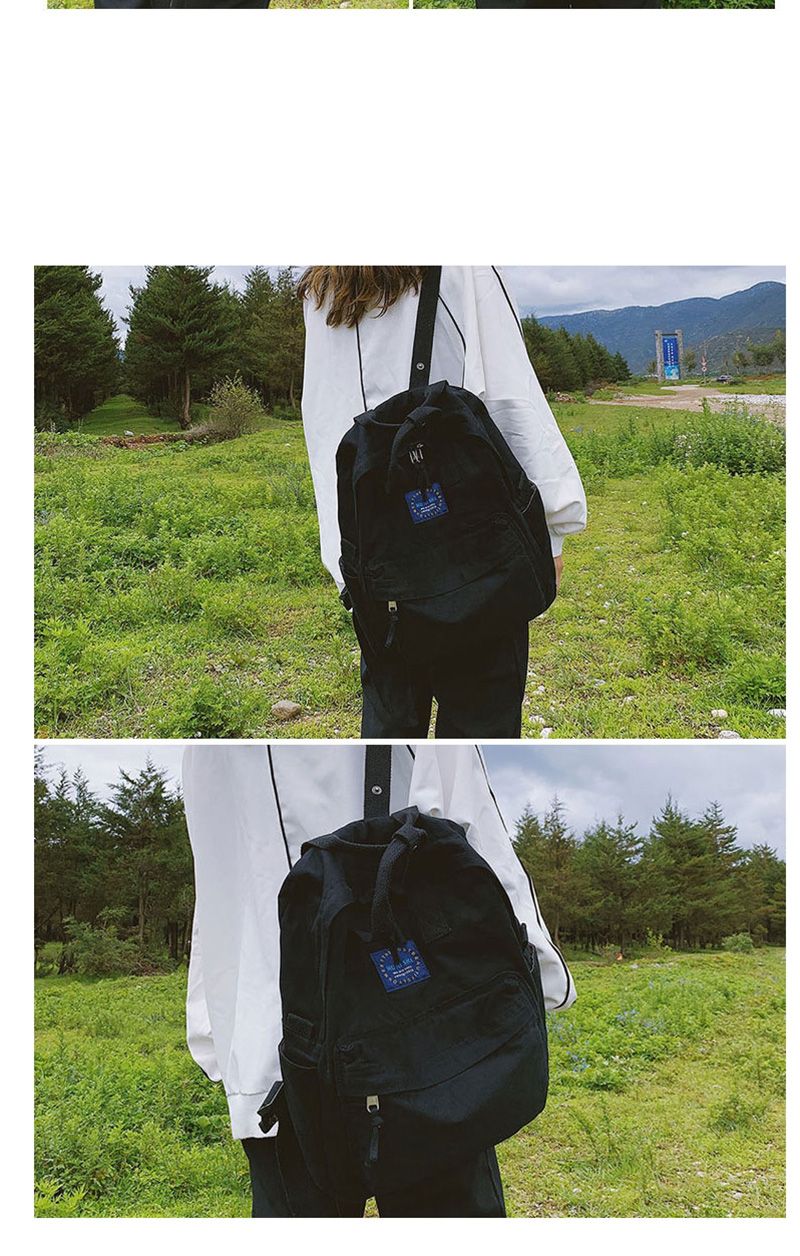 Fashion Black Waterproof Printed Backpack,Backpack