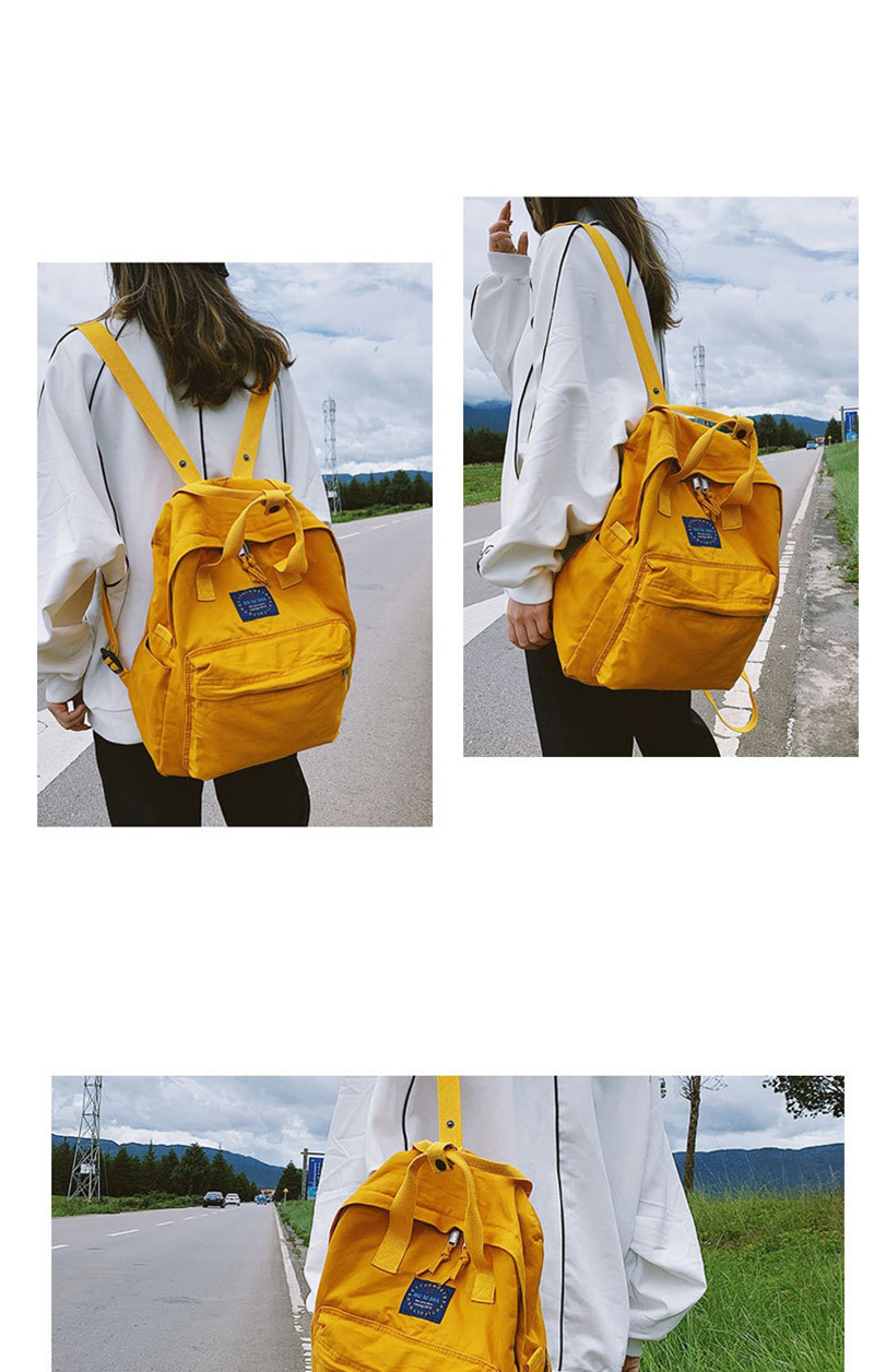 Fashion Yellow Waterproof Printed Backpack,Backpack