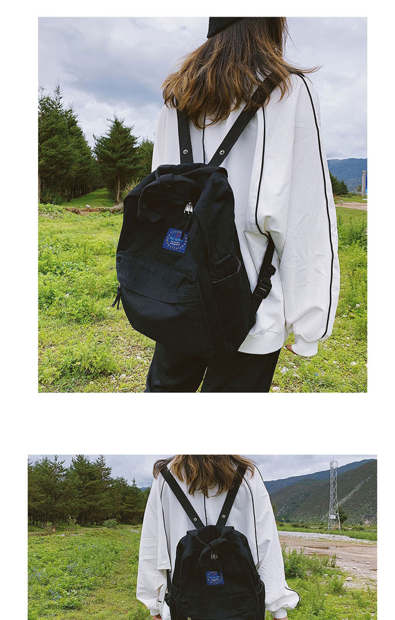 Fashion Black Waterproof Printed Backpack,Backpack