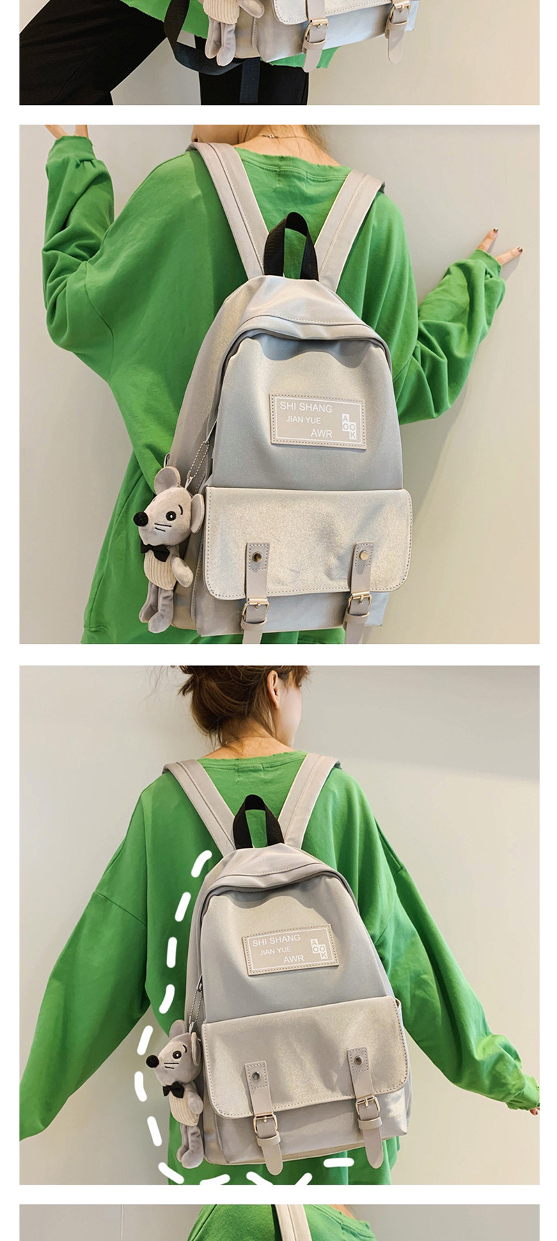 Fashion Khaki Belt Shoulder Bag,Backpack