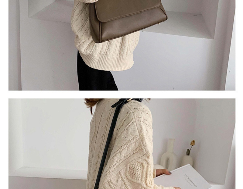 Fashion Khaki Flap One Shoulder Messenger Bag,Shoulder bags