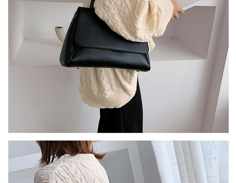 Fashion White Flap One Shoulder Messenger Bag,Shoulder bags
