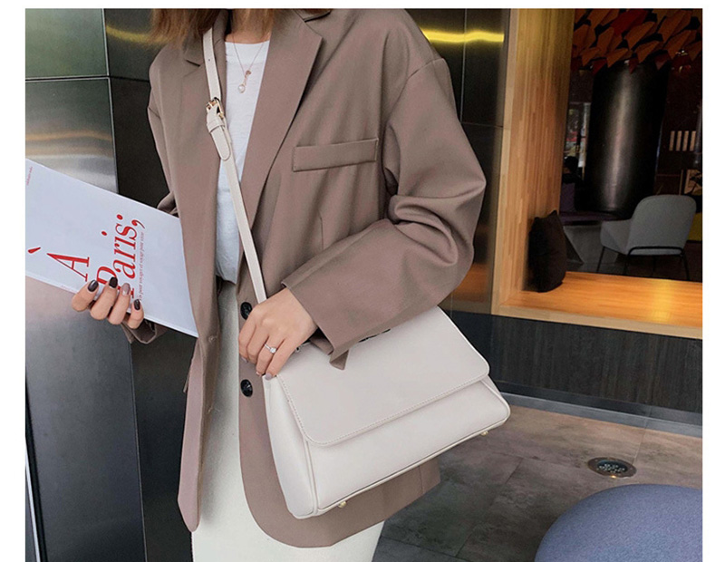 Fashion Khaki Flap One Shoulder Messenger Bag,Shoulder bags