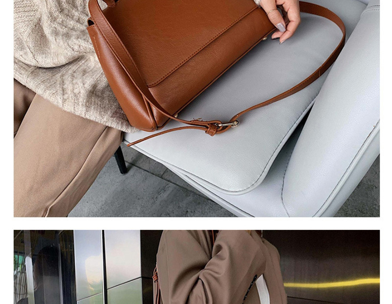 Fashion Brown Flap One Shoulder Messenger Bag,Shoulder bags