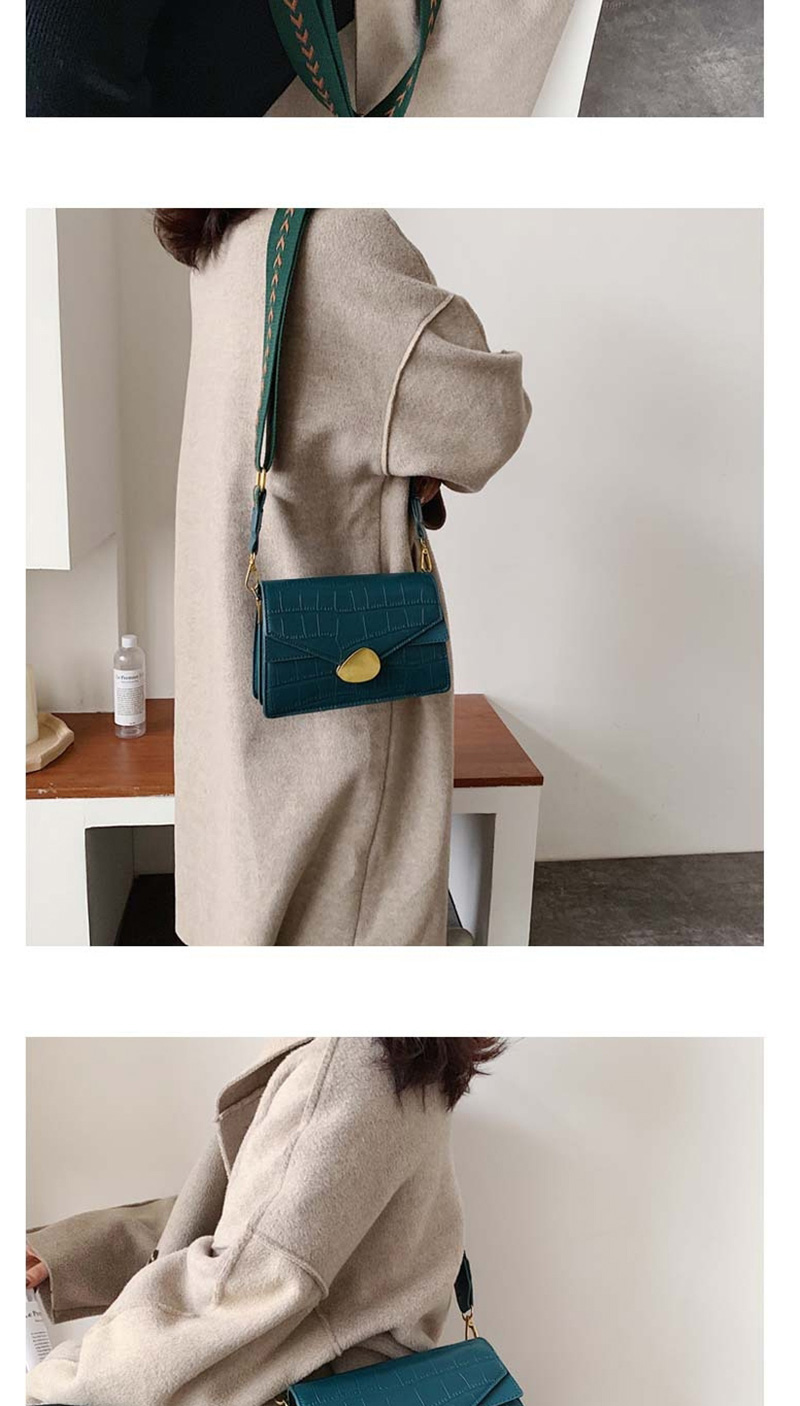 Fashion Black Broadband Stone Pattern Shoulder Messenger Bag,Shoulder bags