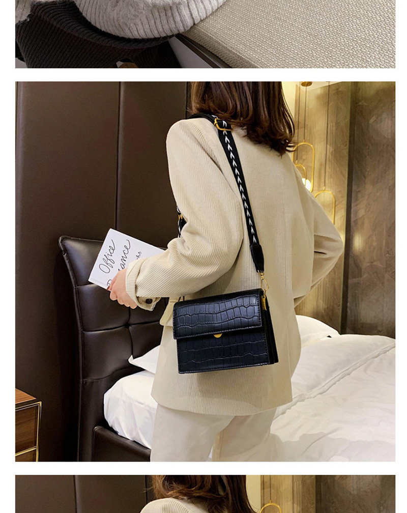 Fashion Blue Stone Pattern Wide Shoulder Strap Shoulder Messenger Bag,Shoulder bags