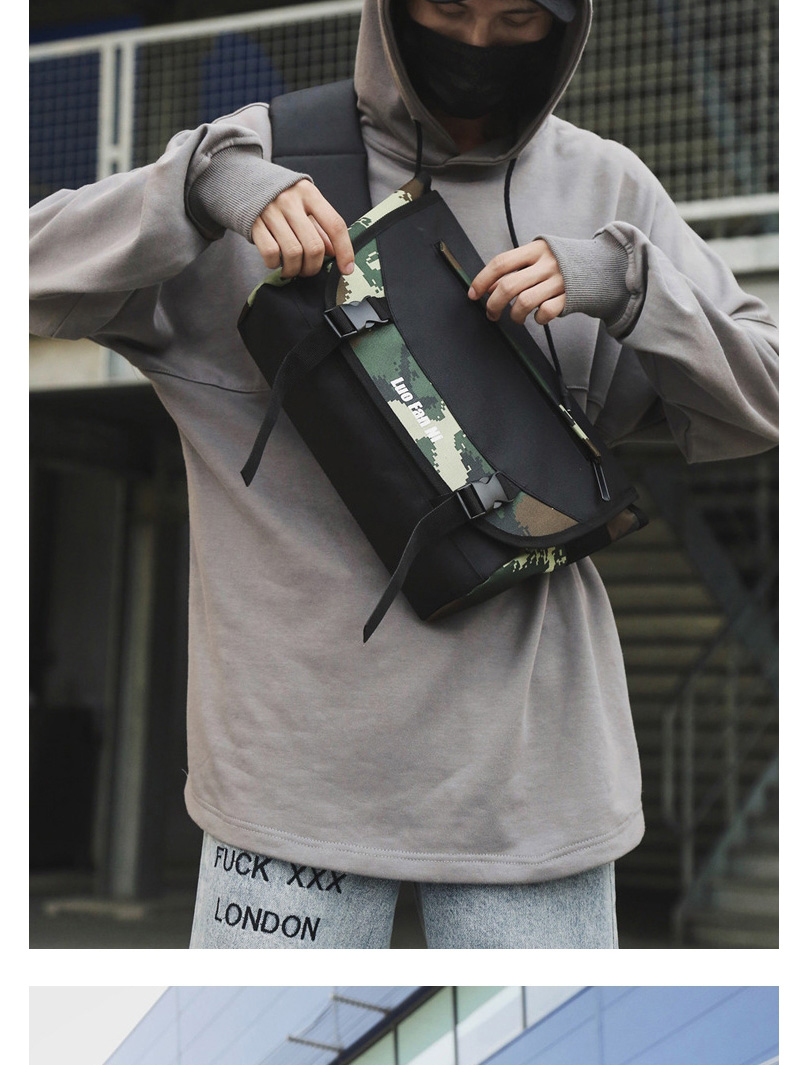 Fashion Camouflage Contrast Stitching Shoulder Messenger Bag,Shoulder bags
