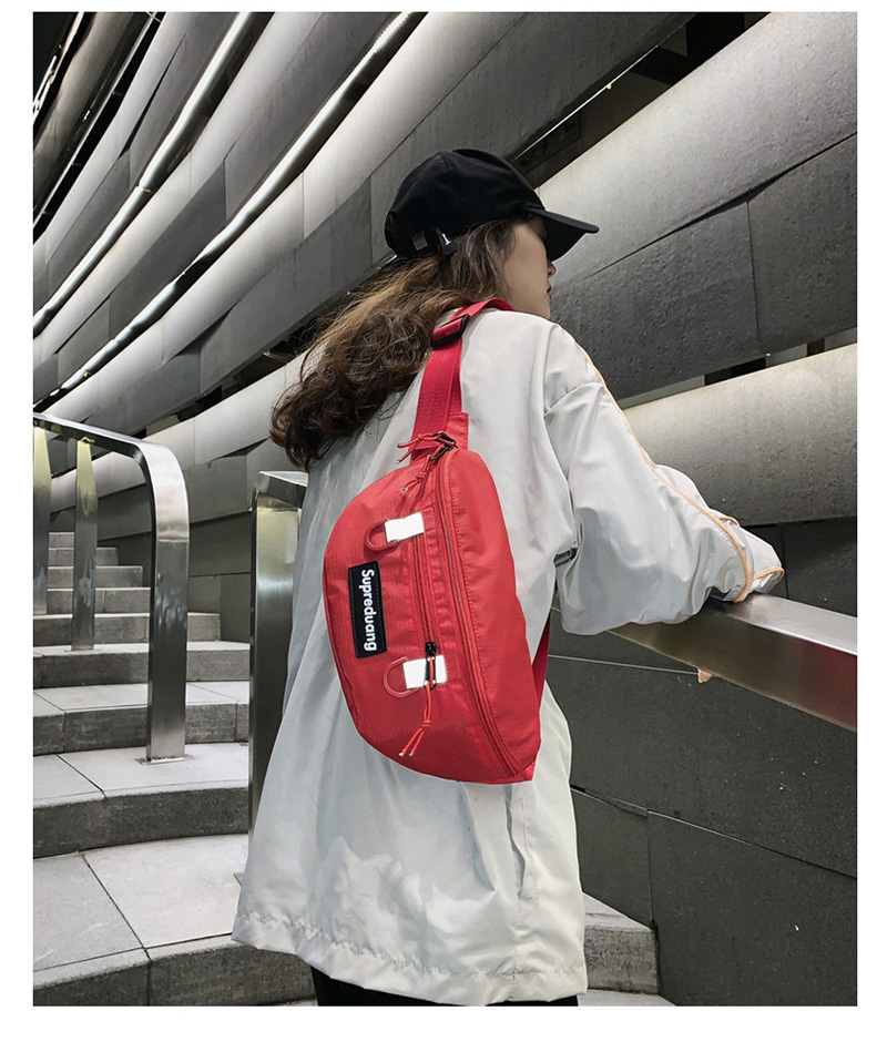 Fashion Red Embroidered Letters Labeled Crossbody Shoulder Bag,Shoulder bags