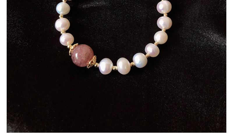 Fashion Gold Natural Freshwater Pearl Strawberry Crystal Pearl Bracelet,Fashion Bracelets