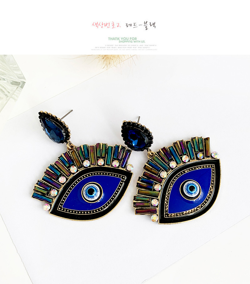 Fashion Blue Alloy Diamond Eye Studs,Drop Earrings
