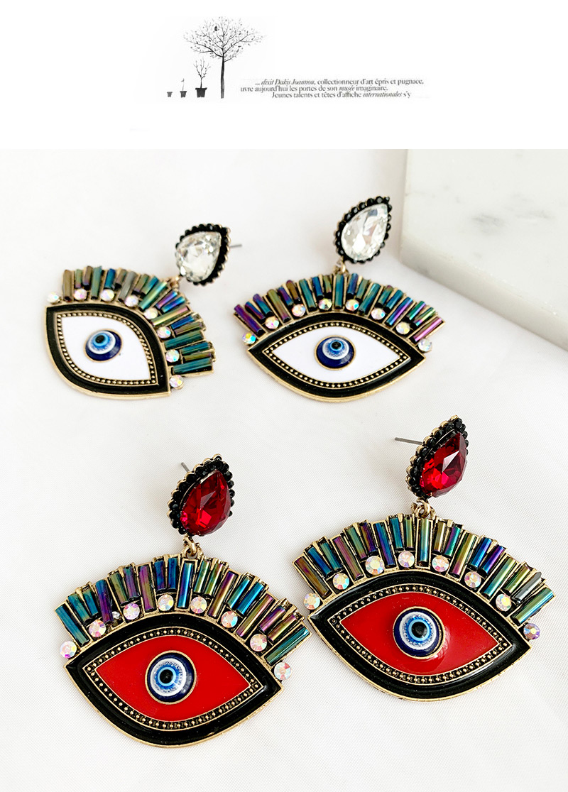 Fashion Black Alloy Diamond Eye Studs,Drop Earrings