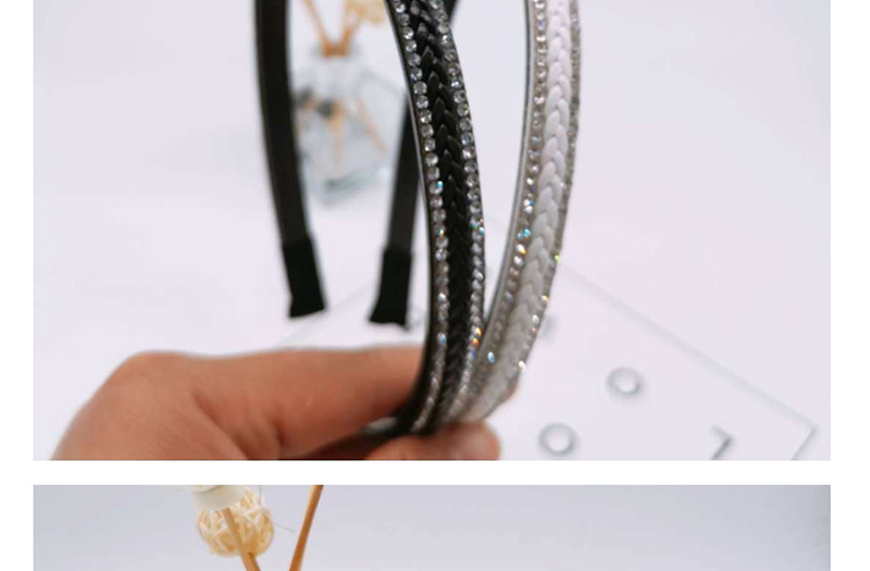 Fashion Black Scorpion + Drill With Toothed Headband Scorpion Pu Leather With Diamond Braided Headband,Head Band