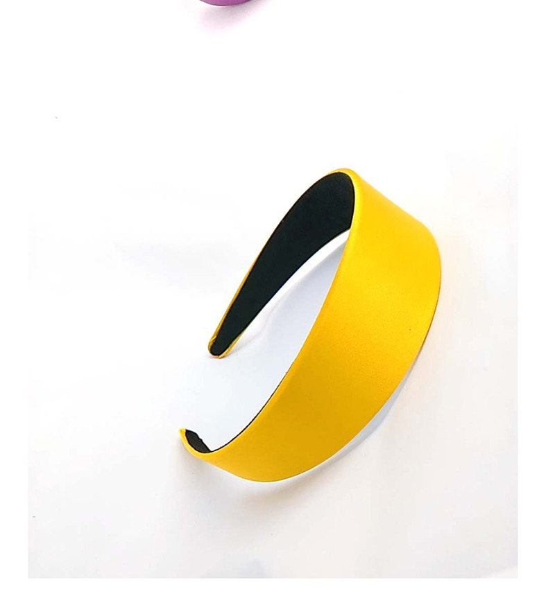 Fashion Fluorescent Yellow Wide-brimmed Fabric Flat Headband,Head Band