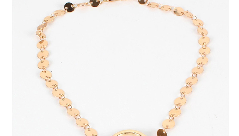 Fashion Gold Round Circle Necklace,Pendants