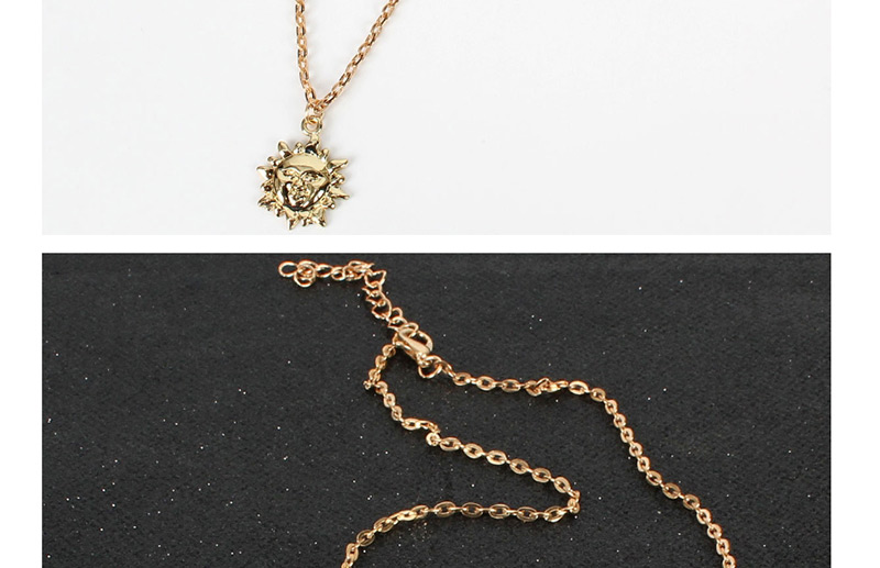 Fashion Sun Flower Alloy Geometric Necklace,Pendants