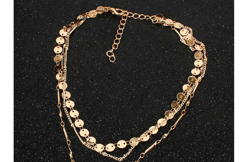 Fashion Gold Multi-layer Combination Necklace,Multi Strand Necklaces