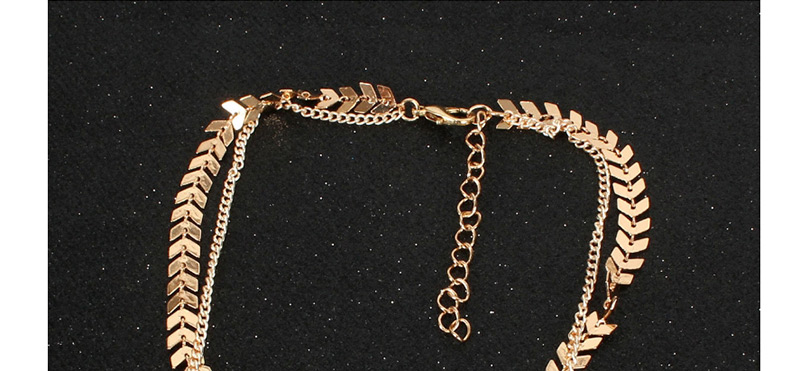 Fashion Gold Fishbone Aircraft Chain Necklace,Multi Strand Necklaces