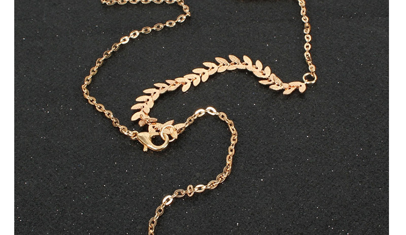 Fashion Gold Fish Bone Imitation Pearl Necklace,Multi Strand Necklaces