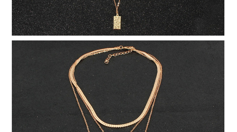 Fashion Gold Metal Coin Avatar Embossed Necklace,Multi Strand Necklaces