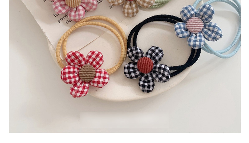 Fashion Pink Flowers Plaid Flower Hairline,Hair Ring