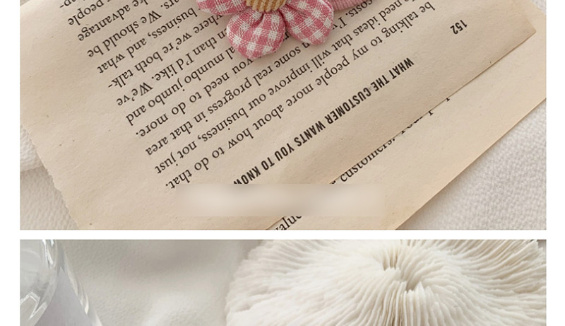 Fashion Pink Flowers Plaid Flower Hairline,Hair Ring