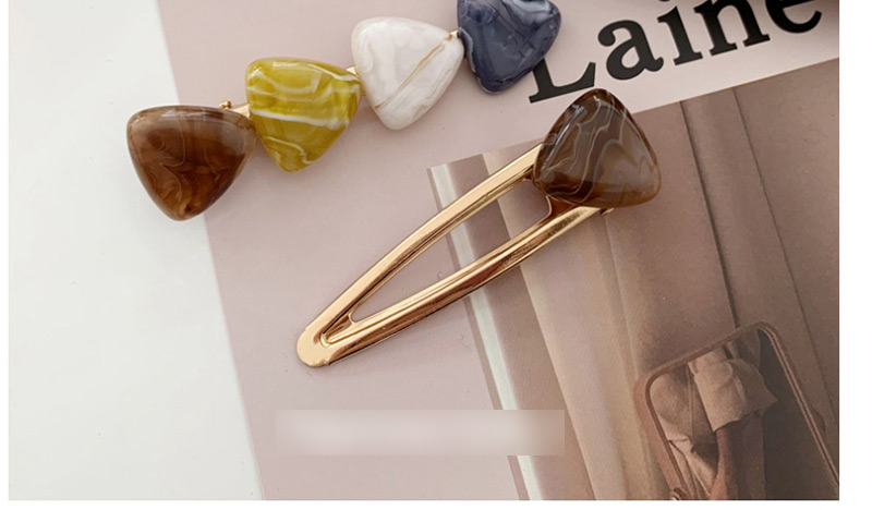 Fashion Coffee Color Contrast Ink Ink Hairpin Combination,Hairpins