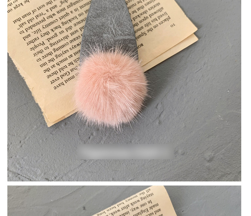 Fashion Pink Contrast Imitation Leeches Hair Clip,Hairpins