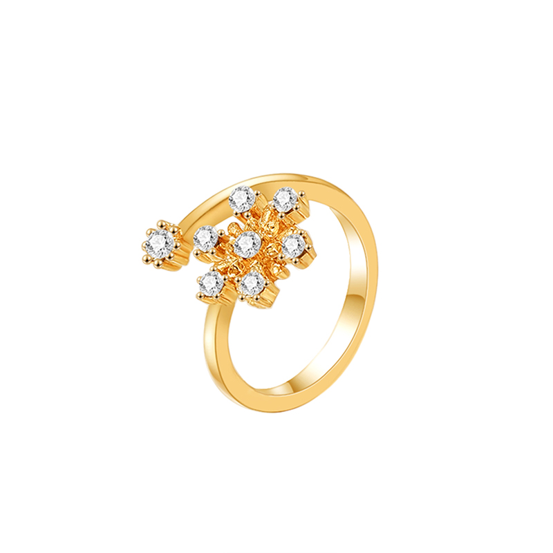 Fashion Gold Flower Opening Adjustable Ring Three-piece,Fashion Rings
