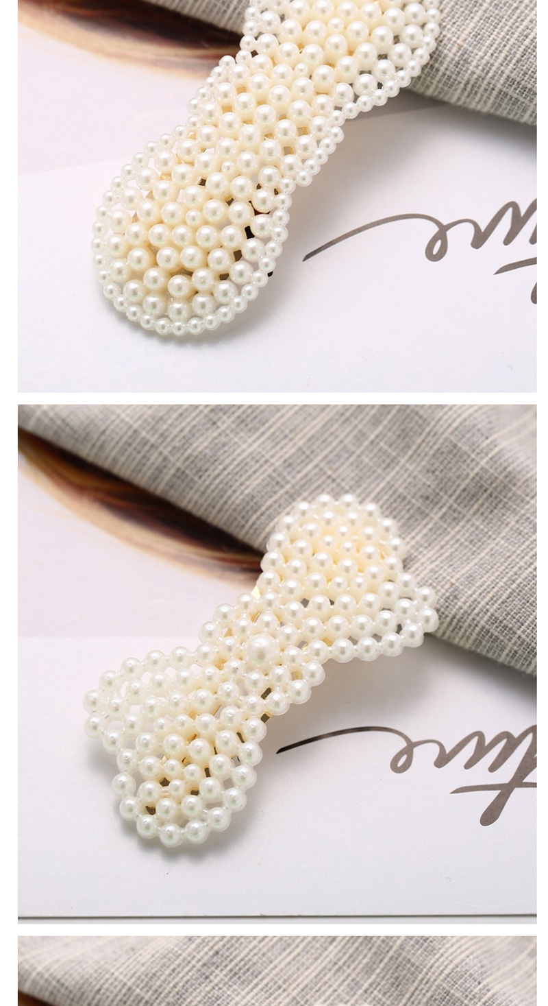 Fashion White Pearl Geometric Hair Clip,Hairpins