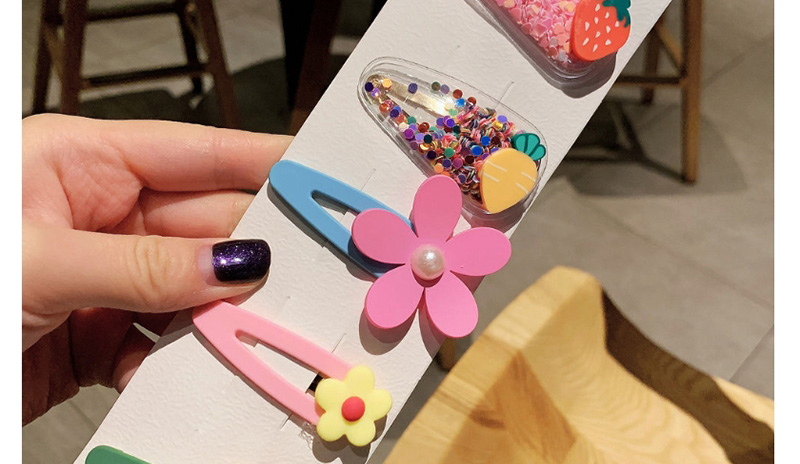 Fashion Five Color Flower Hairpin Set 5 Pairs Fruit Animal Bb Clip,Hairpins