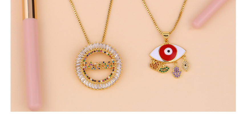 Fashion Mom Diamond Mom Drop Eye Necklace,Necklaces