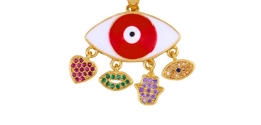 Fashion Eye Diamond Mom Drop Eye Necklace,Necklaces