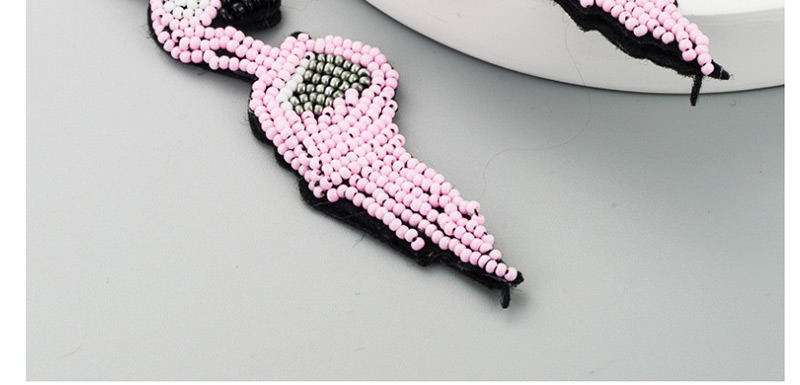 Fashion Pink Fringed Woven Rice Beads Earrings,Drop Earrings
