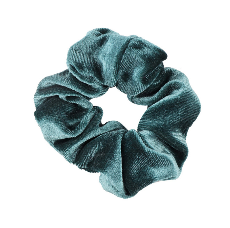 Fashion Blue-green Gold Velvet Elastic Band Elastic Large Intestine Ring Rope,Hair Ring