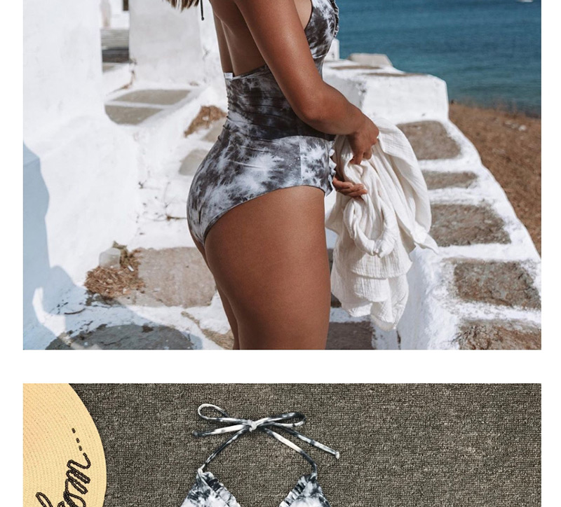 Fashion Splashing Ink Sponge Earrings With A One-piece Swimsuit,One Pieces