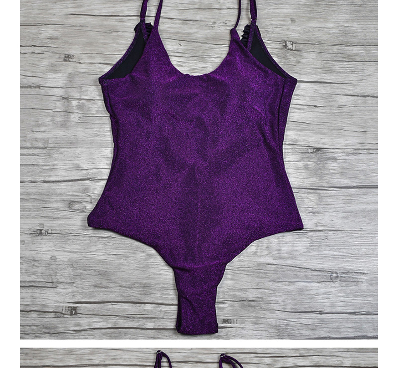Fashion Purple One-piece Swimsuit,One Pieces