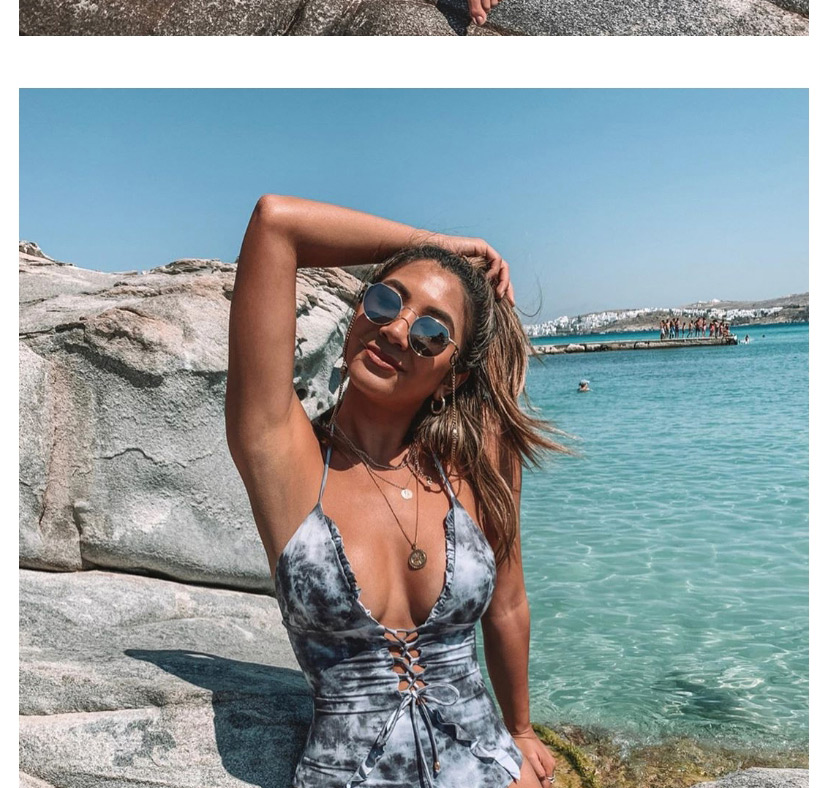 Fashion Gray Black Sponge Earrings With A One-piece Swimsuit,One Pieces