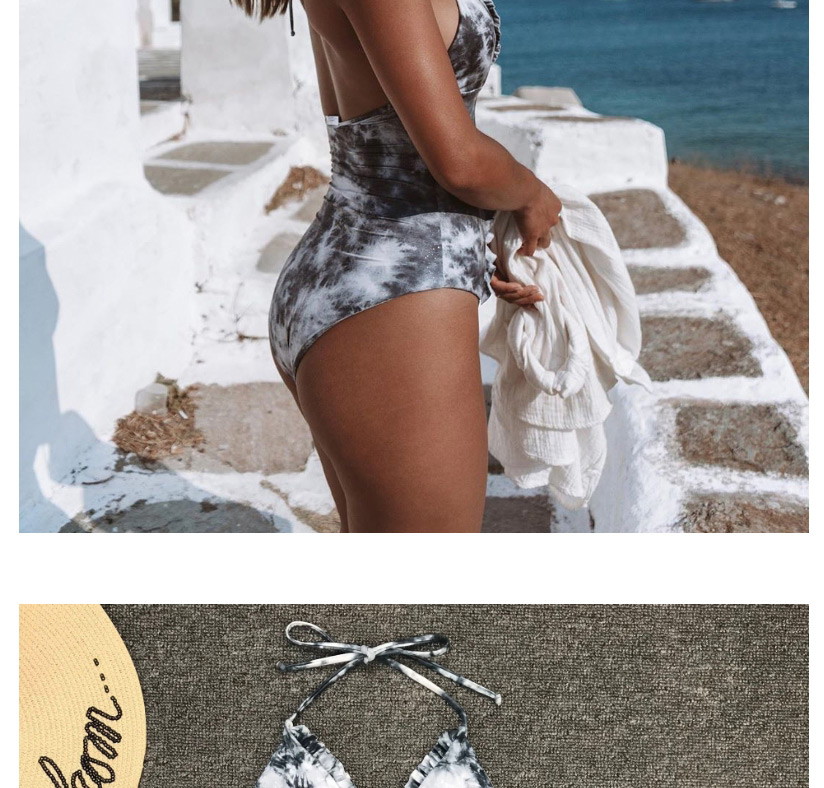 Fashion Gray Black Sponge Earrings With A One-piece Swimsuit,One Pieces