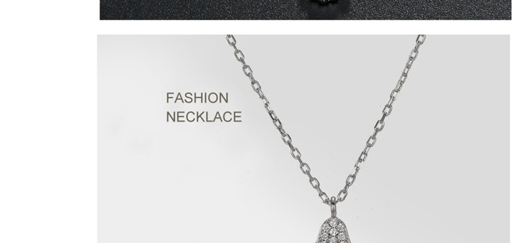 Fashion Silver  Silver Micro-inlaid Zircon Necklace,Pendants