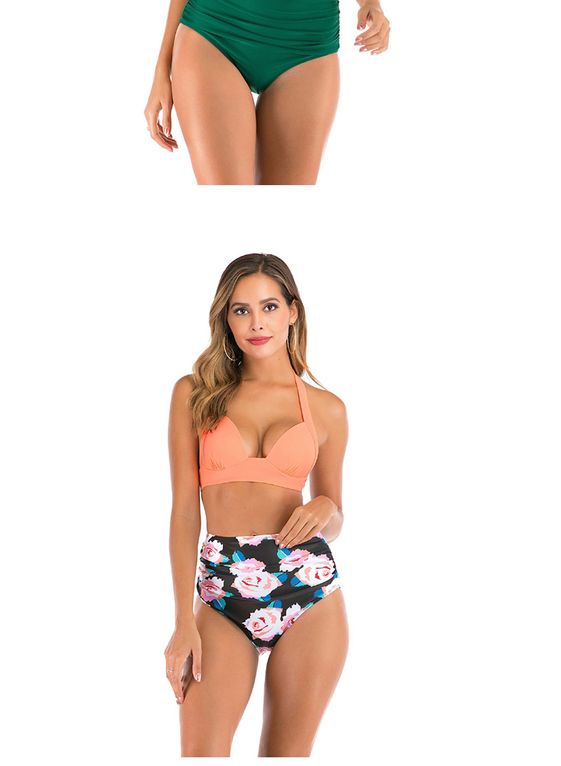 Fashion Orange: Printed High Waist Bikini,Bikini Sets