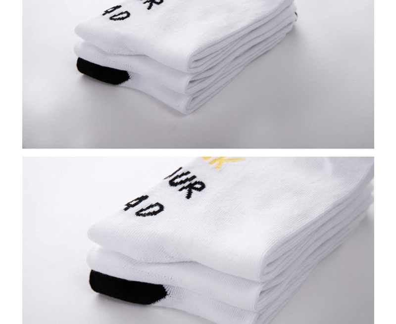Fashion White Letter Knit Socks Men,Sunscreen Shirts