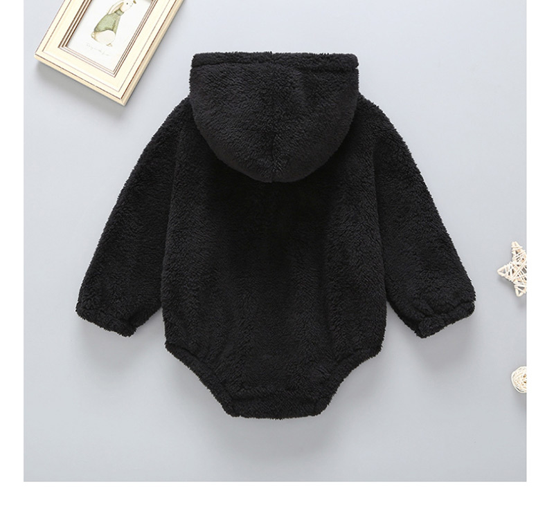Fashion Black Cotton Wool Romper Romper,Kids Clothing