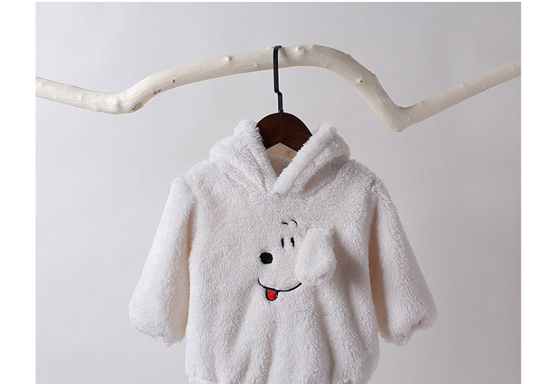 Fashion White Hooded Long Sleeve Dalmatian Hoodie,Kids Clothing