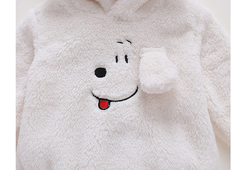 Fashion White Hooded Long Sleeve Dalmatian Hoodie,Kids Clothing