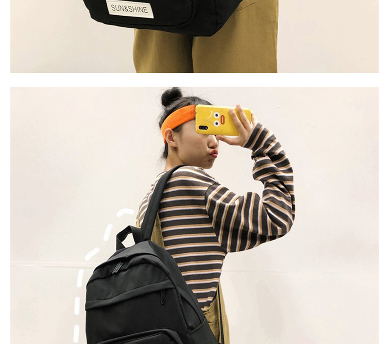 Fashion Khaki Labeled Backpack,Backpack