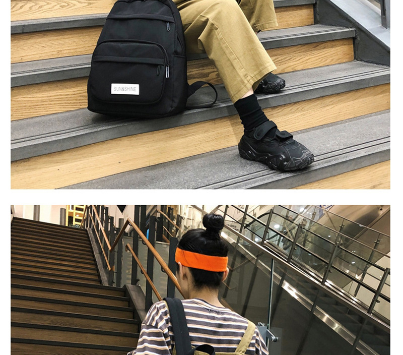 Fashion Khaki Labeled Backpack,Backpack