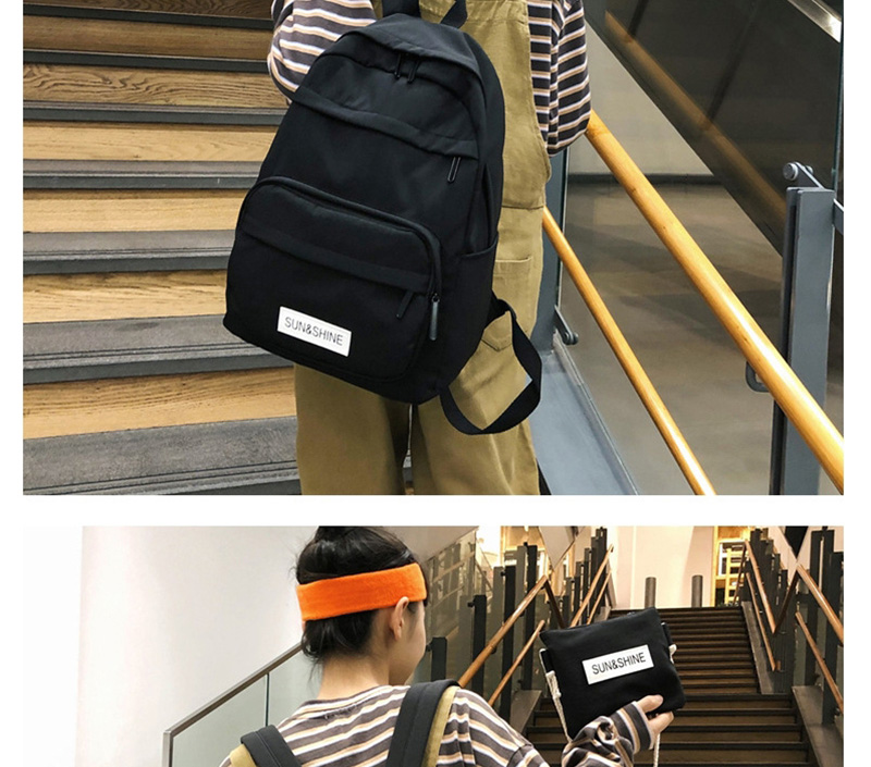 Fashion Green Labeled Backpack,Backpack