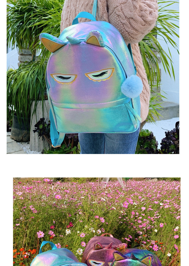 Fashion Pink Cartoon Eye Ear Laser Backpack,Backpack